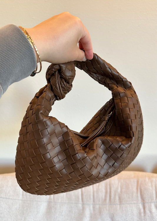 Medium Woven Purse (Caramel)