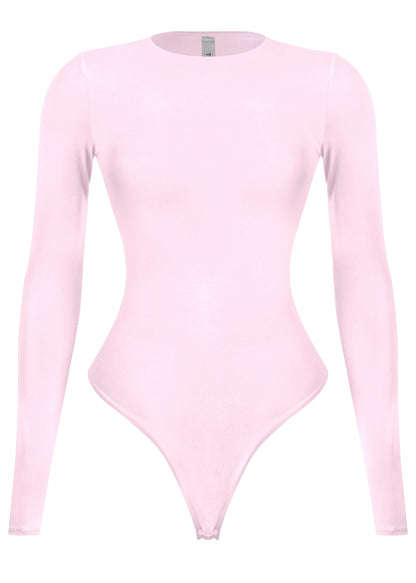 EV Basic Long Sleeve Bodysuit (Baby Pink)