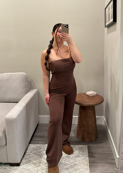 The Patch Jumpsuit (Brown)