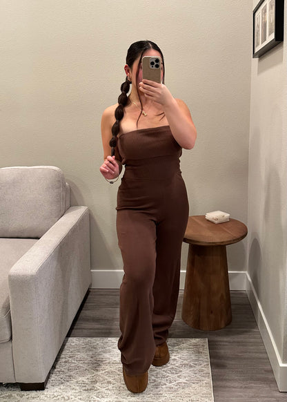 The Patch Jumpsuit (Brown)