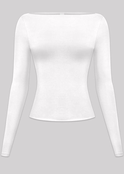 EV Basic Boat Neck (White)
