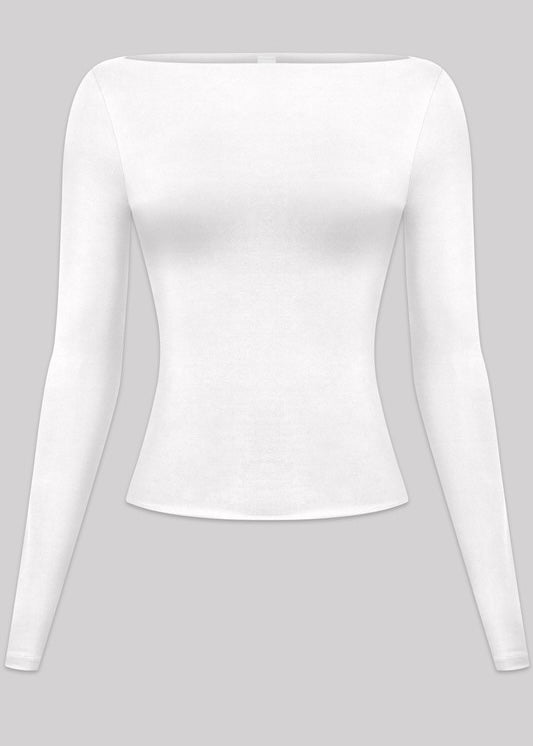 EV Basic Boat Neck (White)